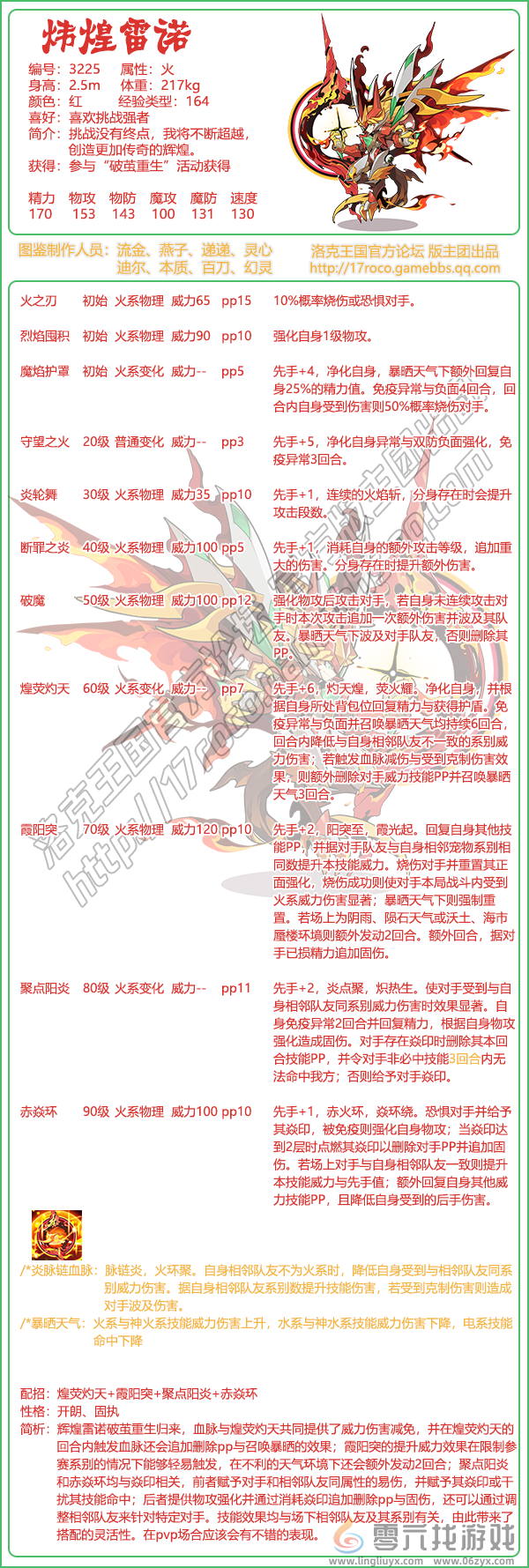 《洛克王国》炜煌雷诺性格推荐(图2) 《洛克王国》炜煌雷诺性格推荐(图2)